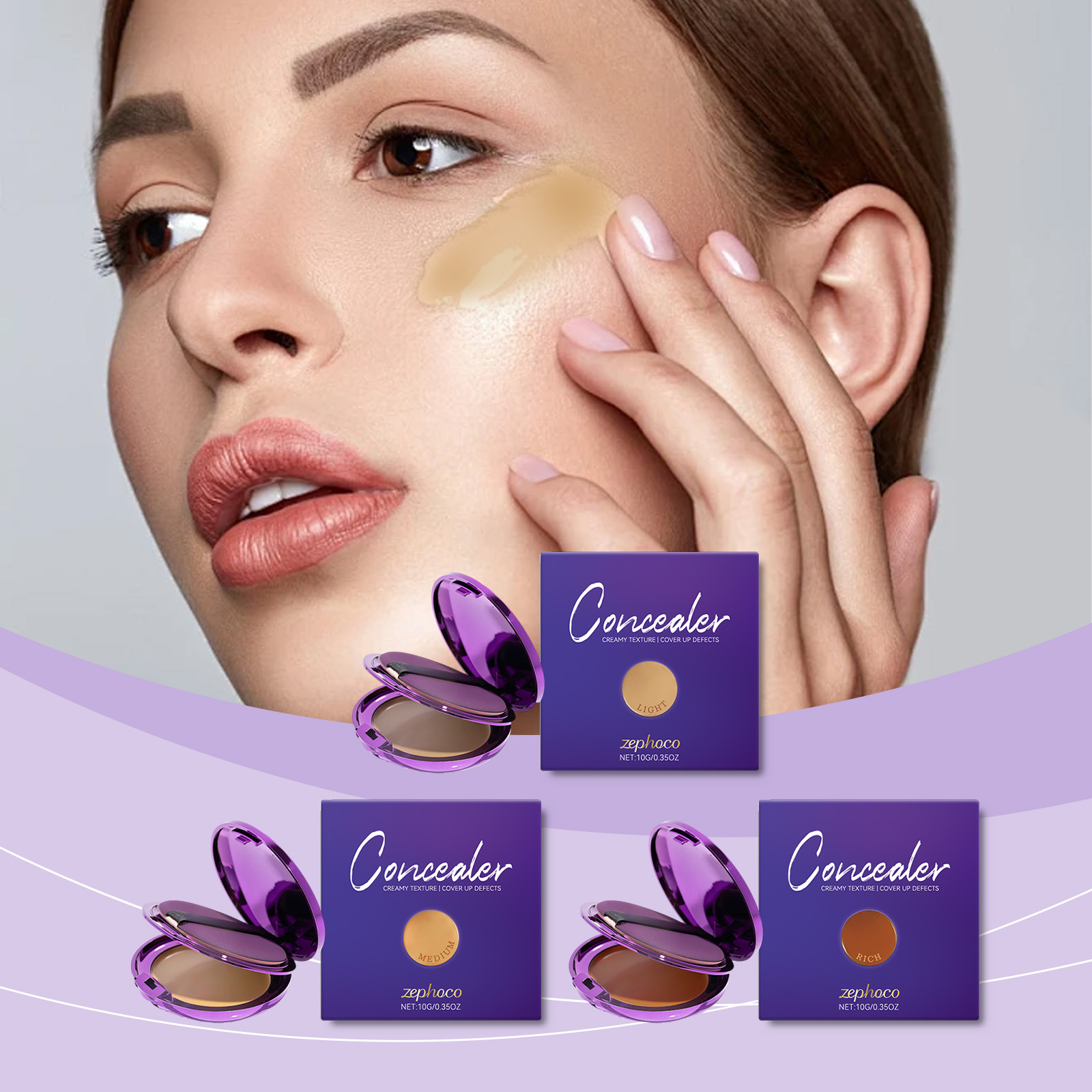 Bb Cushion Korean - Concealer Krim Matte Lembut Cakupan Penuh
