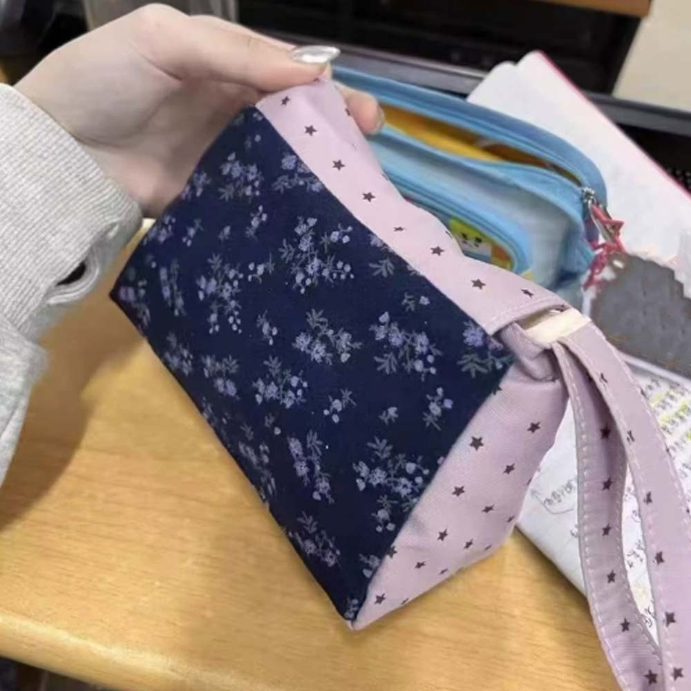 Tas Rias Motif Bunga Ungu Polk - The Korean Lifestyle ulasan dan harga