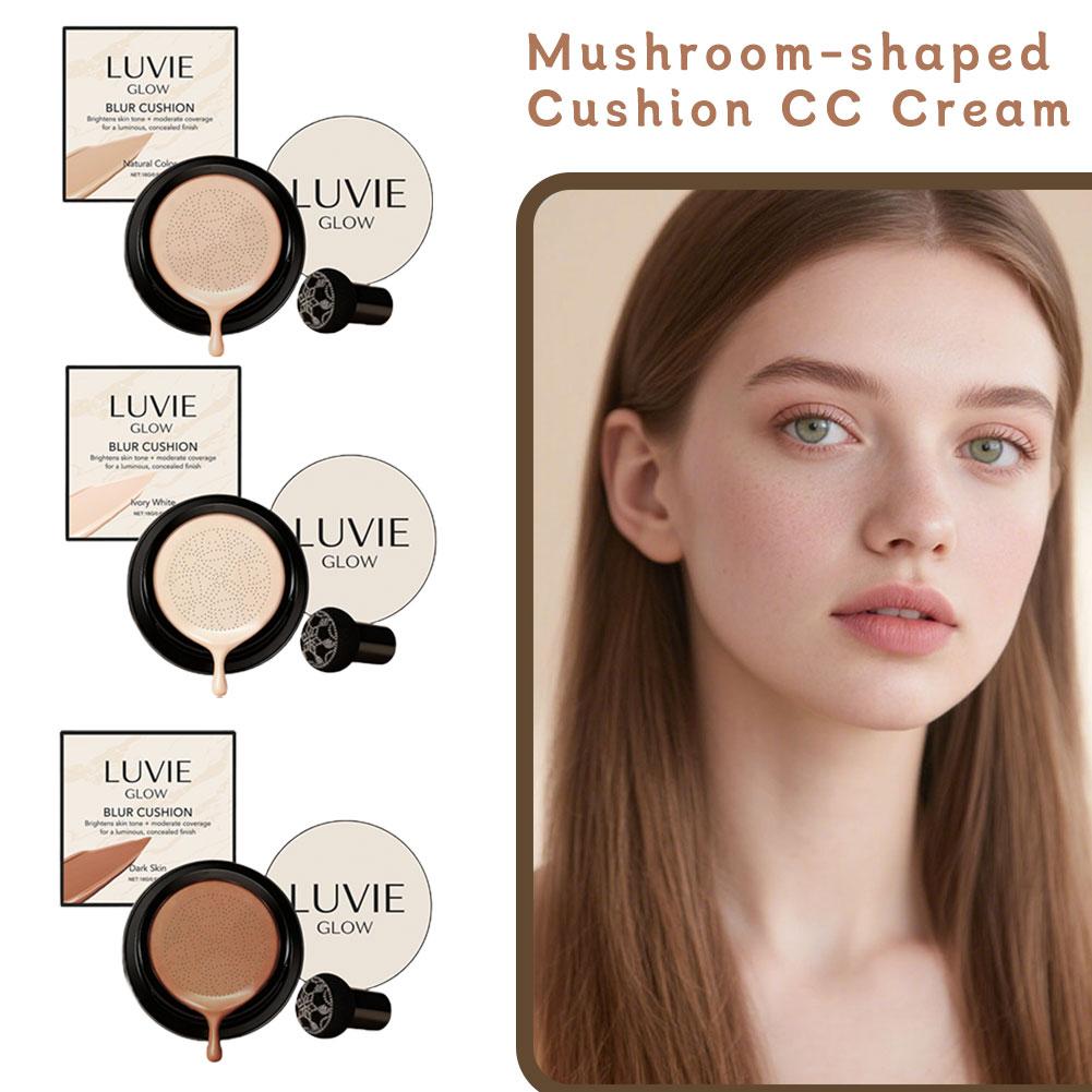 LUVIE GLOW Mushroom Head Cushi - Bb Cushion Korean ulasan dan harga