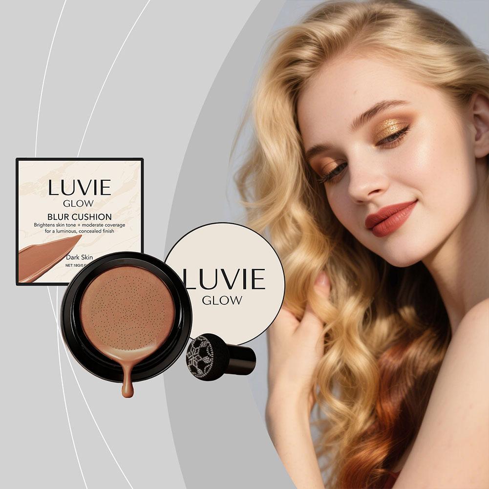 LUVIE GLOW Korean Mushroom Puf - Bb Cushion Korean ulasan dan harga