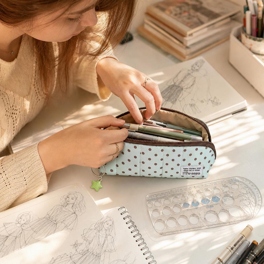 Tas Pena Kapasitas Besar Mint  - Korean Student Lifestyle ulasan dan harga
